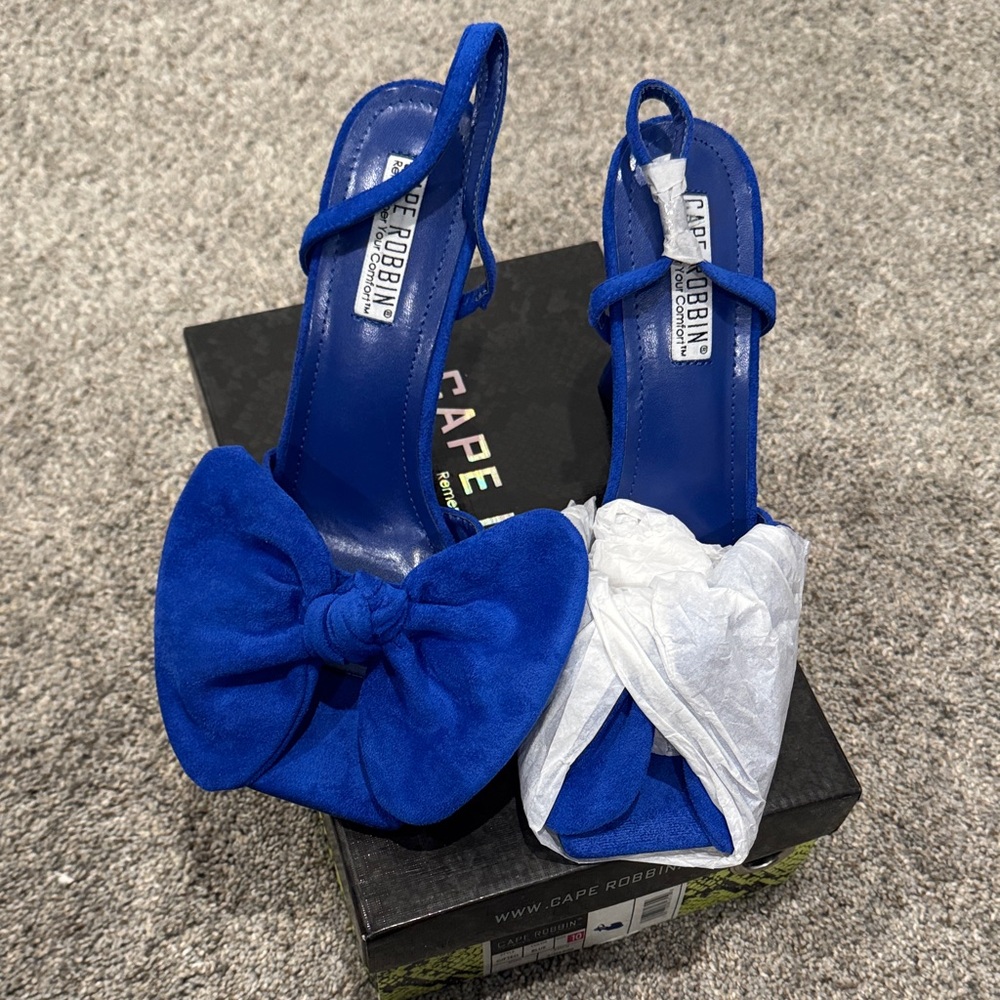 Cape Robbin Gifted Blue Bow Heels